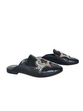 Circus by Sam Edelman Womens Pelham Slide Mules 6 Black Star Rhinestone Leather